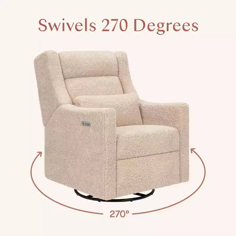 Babyletto Kiwi Plus Power Recliner and Swivel Glider with Power Adjustable Headrest and USB Port
