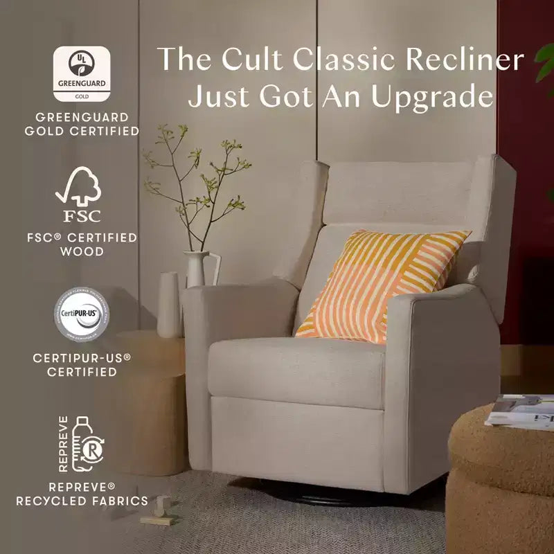 Babyletto Kiwi Plus Power Recliner and Swivel Glider with Power Adjustable Headrest and USB Port