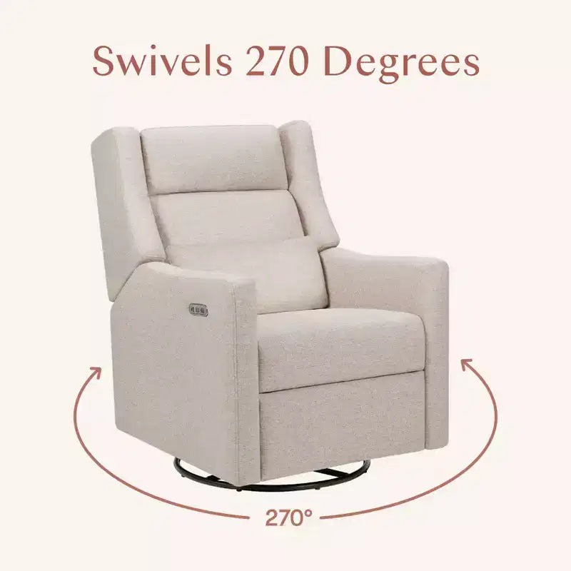 Babyletto Kiwi Plus Power Recliner and Swivel Glider with Power Adjustable Headrest and USB Port