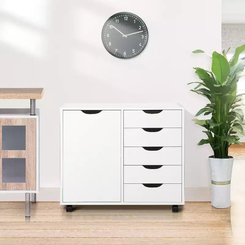 Home Imports Emporium Office File Storage Cabinet with Durable Drawers and Mobile Wheels 5 to 9 Drawer Options for Home & Office Organization