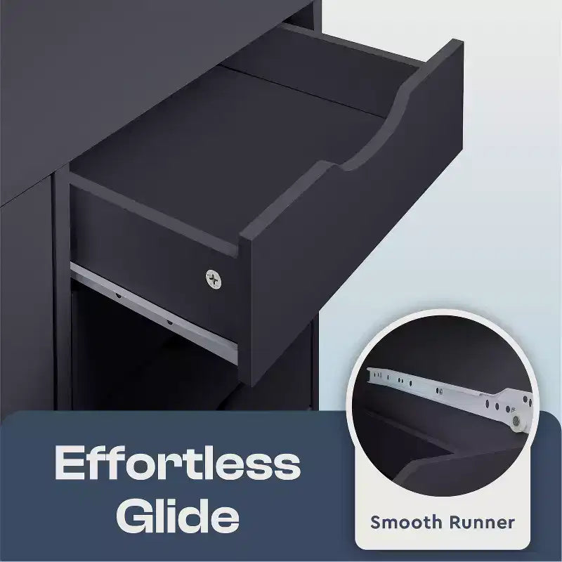 Home Imports Emporium Office File Storage Cabinet with Durable Drawers and Mobile Wheels 5 to 9 Drawer Options for Home & Office Organization