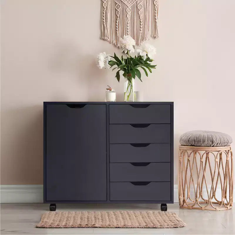 Home Imports Emporium Office File Storage Cabinet with Durable Drawers and Mobile Wheels 5 to 9 Drawer Options for Home & Office Organization