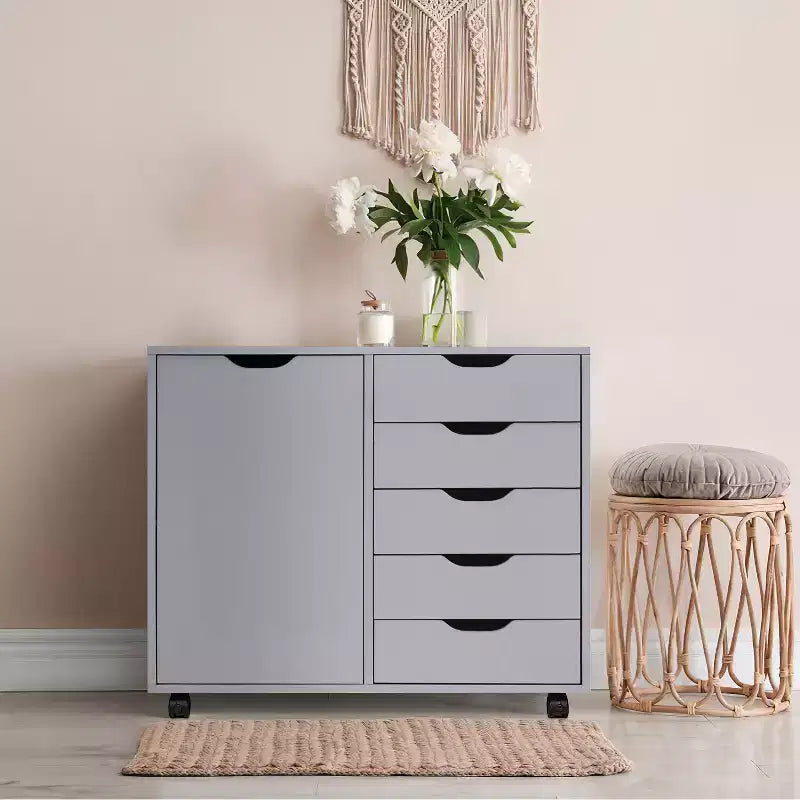 Home Imports Emporium Office File Storage Cabinet with Durable Drawers and Mobile Wheels 5 to 9 Drawer Options for Home & Office Organization