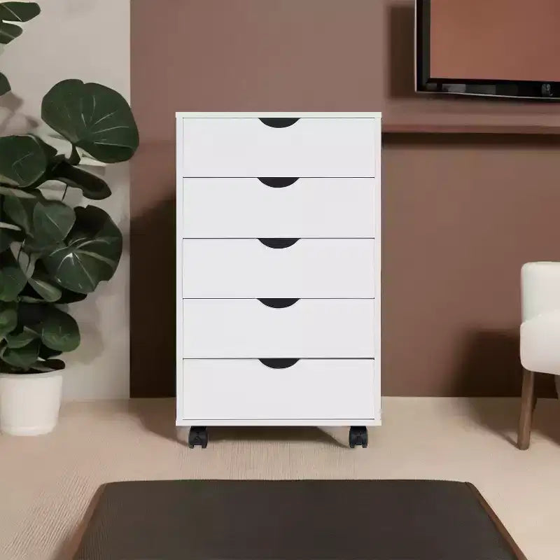 Home Imports Emporium Office File Storage Cabinet with Durable Drawers and Mobile Wheels 5 to 9 Drawer Options for Home & Office Organization