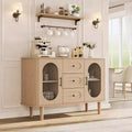 47 Buffet Cabinet, Coffee Bar Cabinet with 2 Doors and 3 Drawers, Buffet Table with Adjustable Shelves for Dining Room, Living Room
