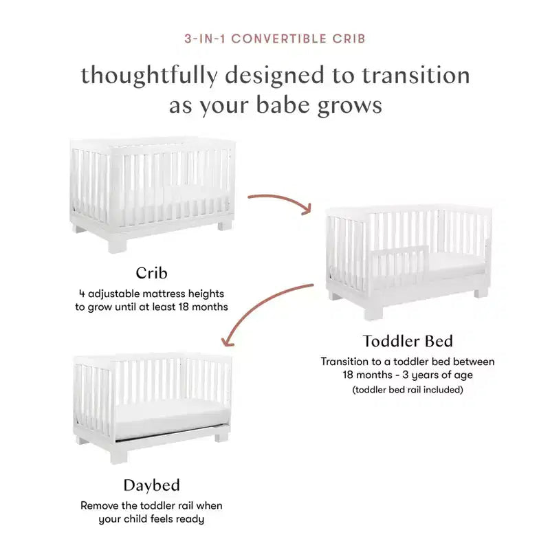 Babyletto Modo 3-in-1 Convertible Crib with Toddler Bed Conversion Kit