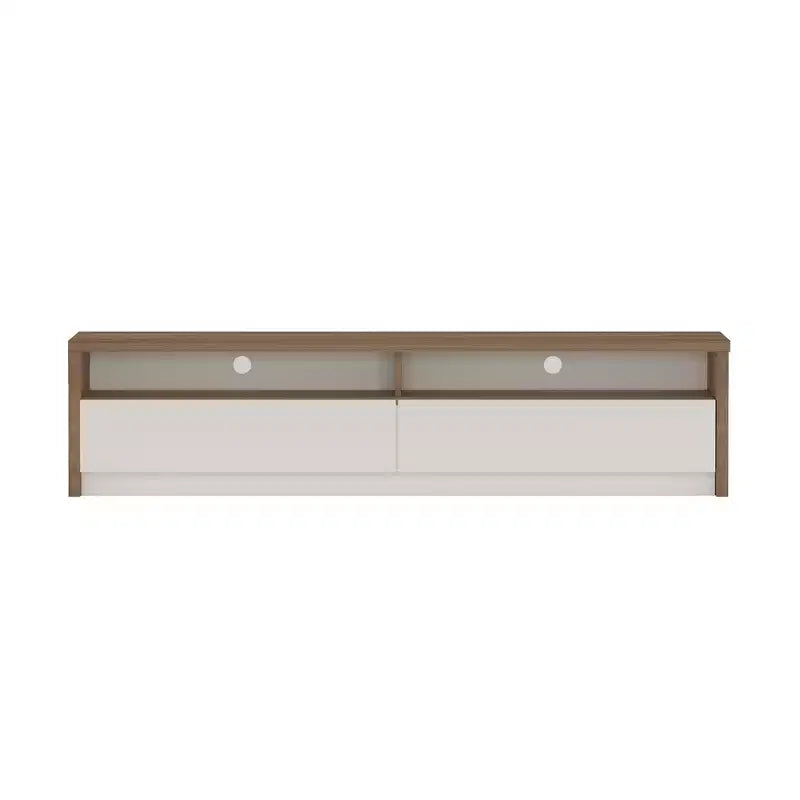 GDFStudio Darien 70 Contemporary TV Stand with 2 Drawers and Open Shelves