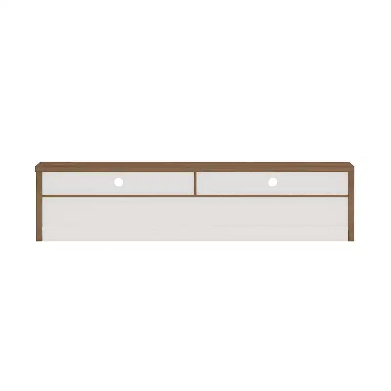 GDFStudio Darien 70 Contemporary TV Stand with 2 Drawers and Open Shelves