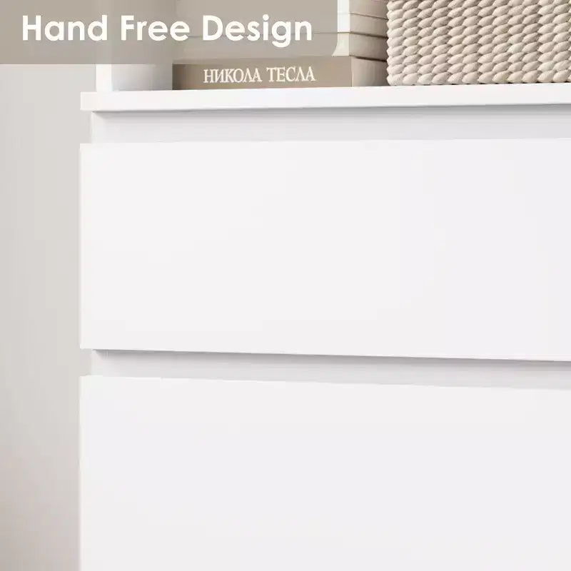 Tall Bookshelf Farmhouse Wooden Deep Bookshelves,70 Inches Bookcase with Drawers, Storage Cabinet Organizer for Living Room,Study,Kitchen,Home Office