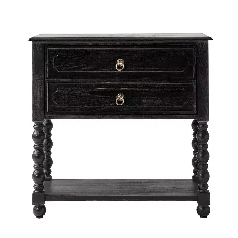 Jerardo 30 Tall 2-Drawer End Table with Built-in Charging Outlets|ARTFUL LIVING DESIGNS