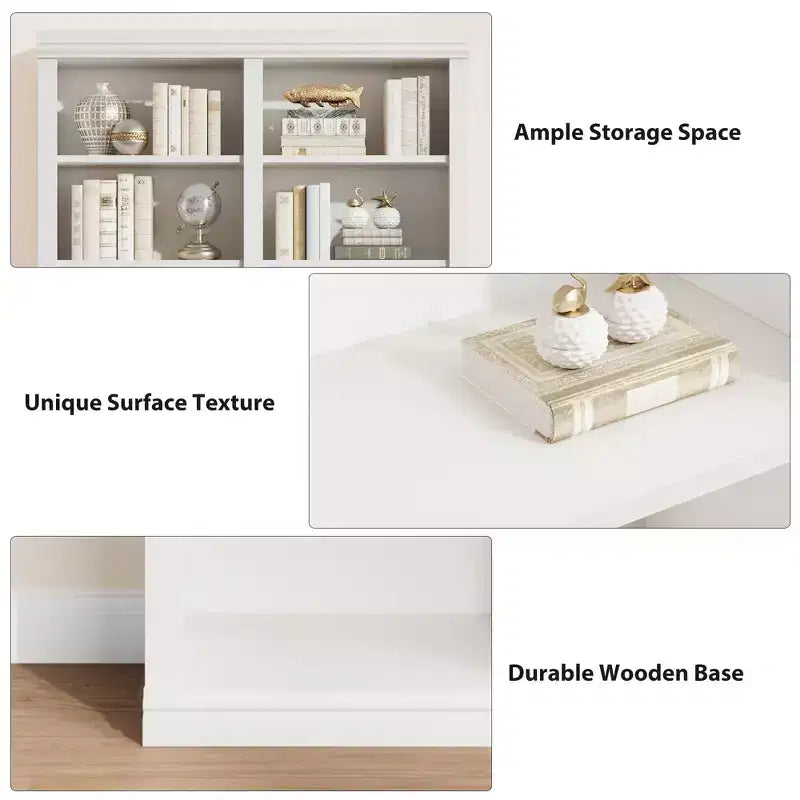 74.5 Tall Bookshelf with Double Storage, Extra Wide Bookshelf, 6-Tier Double Wide Book Shelf w/ 12 Cubbies, for Livingroom Library