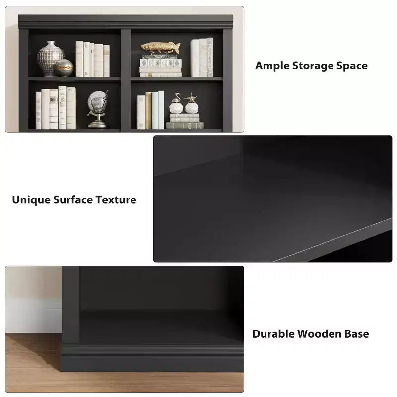 74.5 Tall Bookshelf with Double Storage, Extra Wide Bookshelf, 6-Tier Double Wide Book Shelf w/ 12 Cubbies, for Livingroom Library