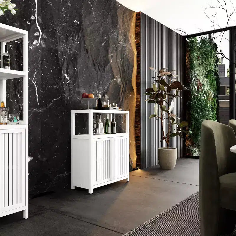 Large Capacity Bamboo Storage Cabinet Furniture for Bathroom Living Room Bathroom Bamboo Storage Cabinet with Shelves