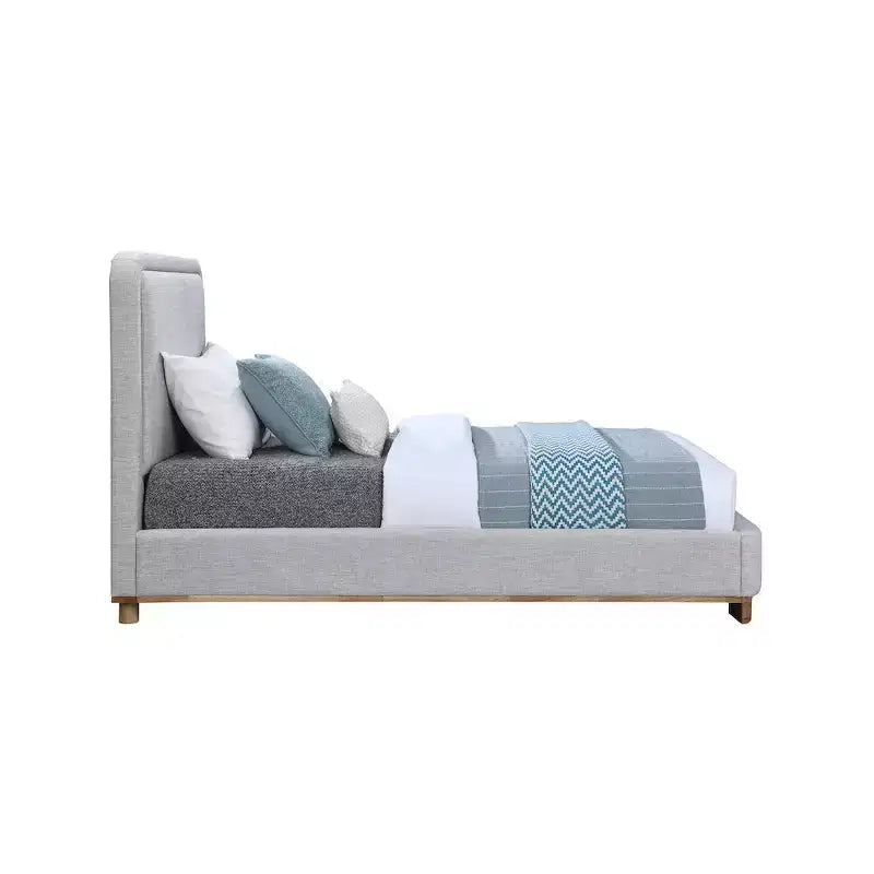 Meridian Furniture,Nolita Linen Textured Fabric Bed