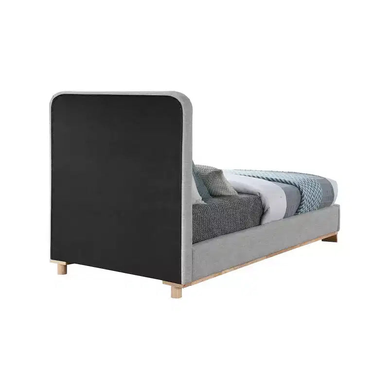 Meridian Furniture,Nolita Linen Textured Fabric Bed