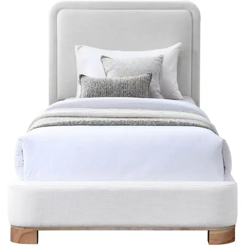 Meridian Furniture,Nolita Linen Textured Fabric Bed