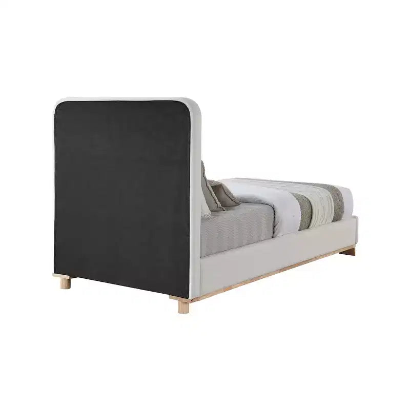 Meridian Furniture,Nolita Linen Textured Fabric Bed