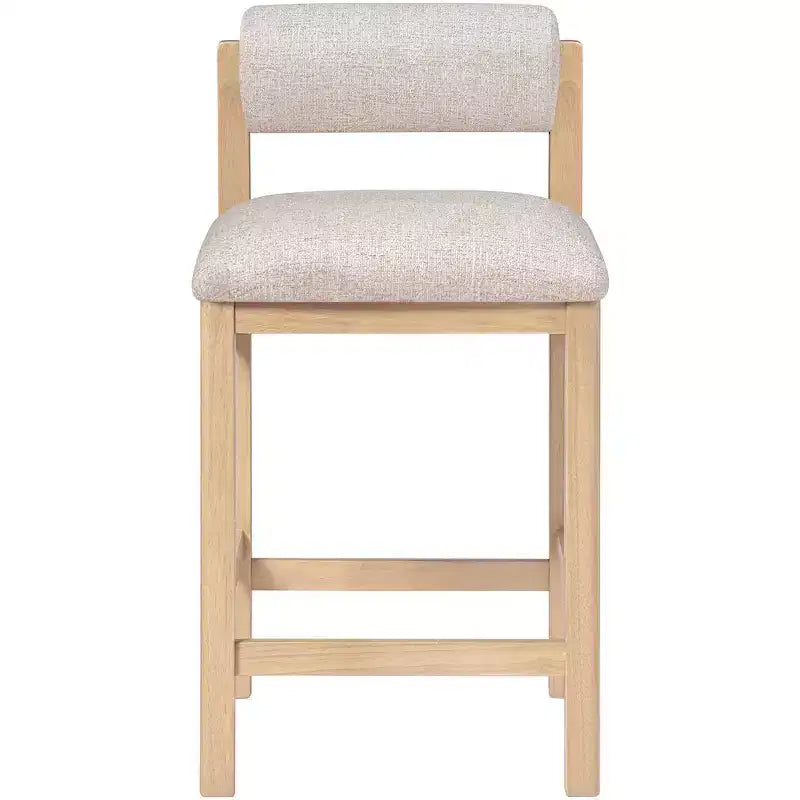 Meridian Furniture Roundhill Linen Textured Fabric Upholstered Counter Stool