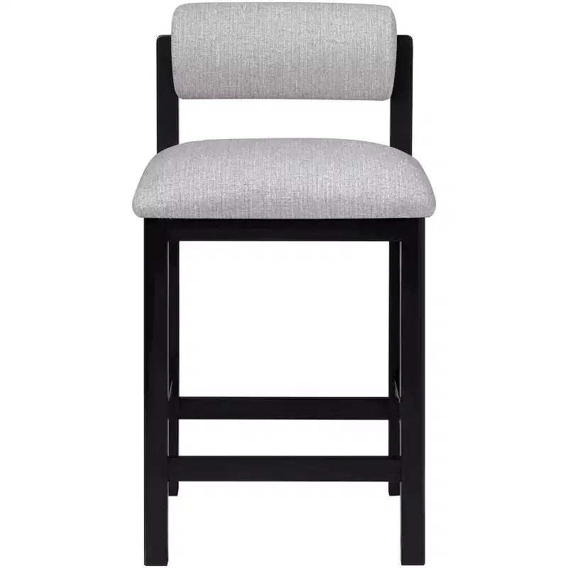 Meridian Furniture Roundhill Linen Textured Fabric Upholstered Counter Stool