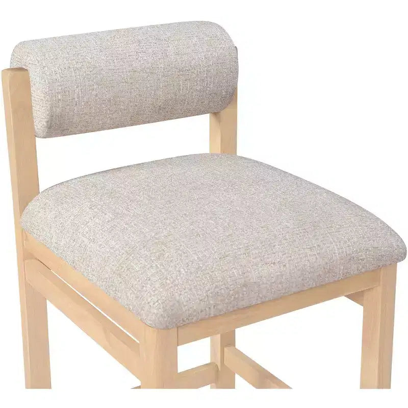 Meridian Furniture Roundhill Linen Textured Fabric Upholstered Counter Stool