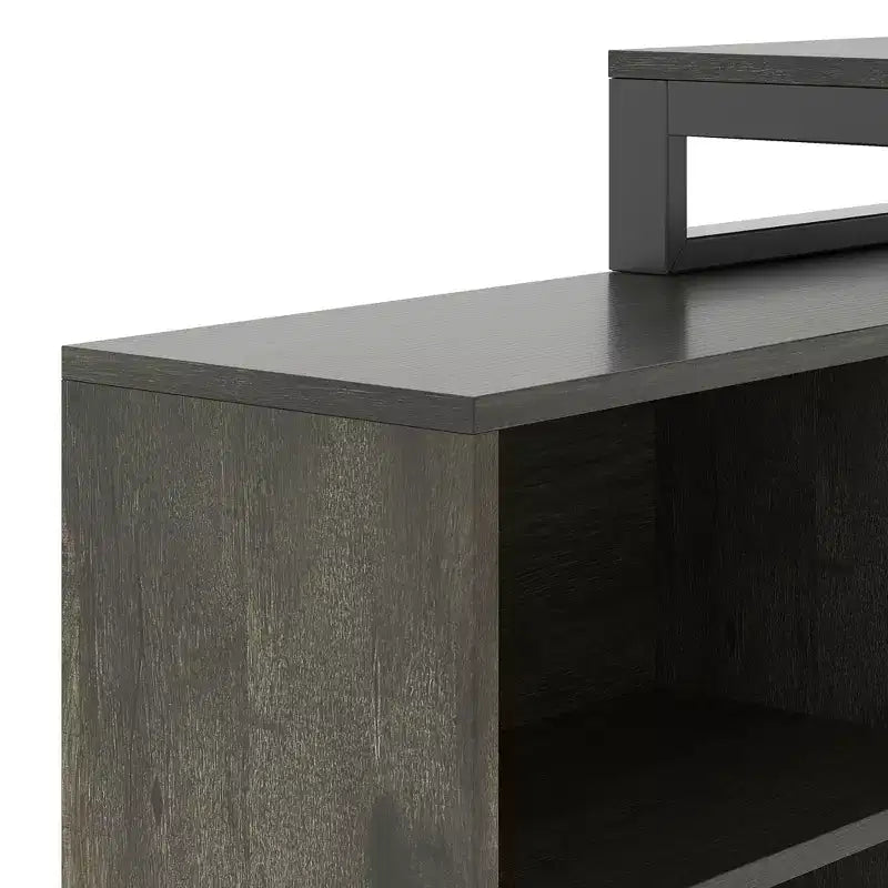 Balconera 65inch L Shaped Desk Computer Desk with LED Lights &File Cabinet, Corner Desk with 3 Drawers & 4 Open Storage Shelves
