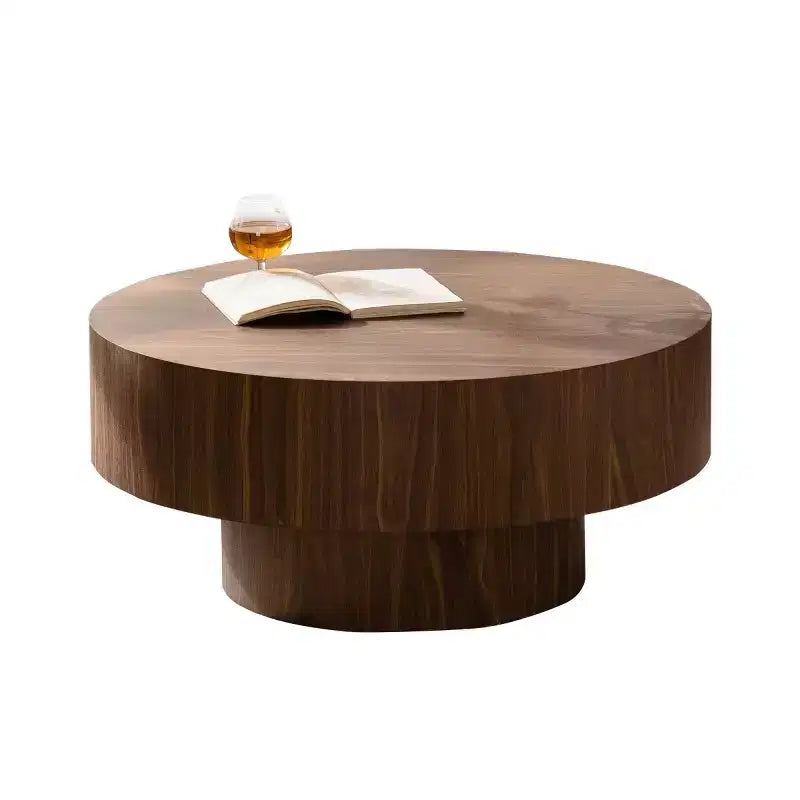 30.5 Modern Round Coffee Table, Minimalist MDF Wooden Center Table for Living Room - Panipeachy