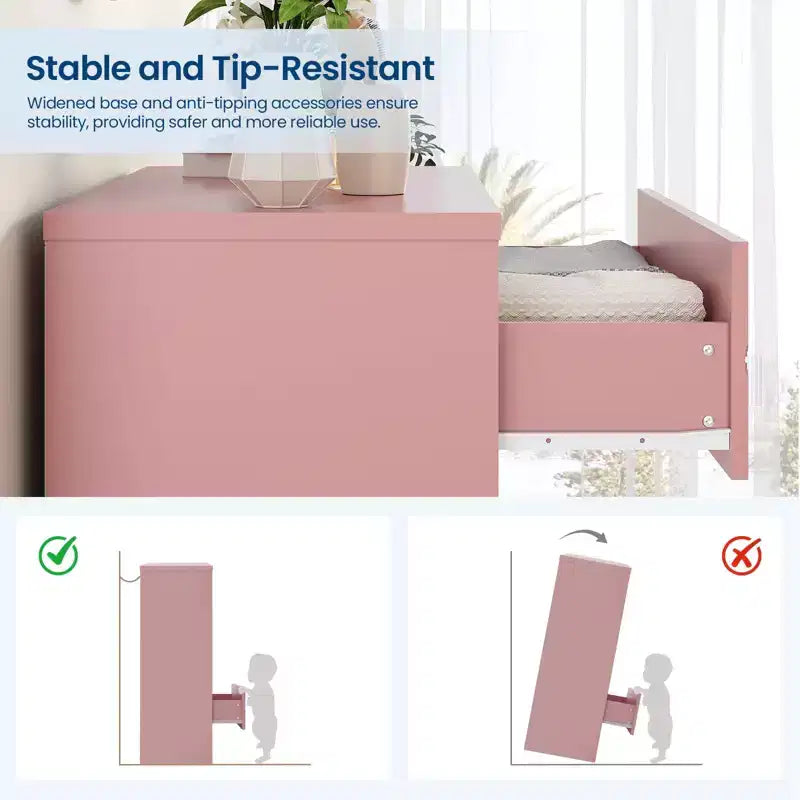 5 Drawer Tall Wood Dresser for Bedroom, Wooden Chest of Drawers with Gold Handles for Closet, Modern Storage Cabinet and Organizer Drawers