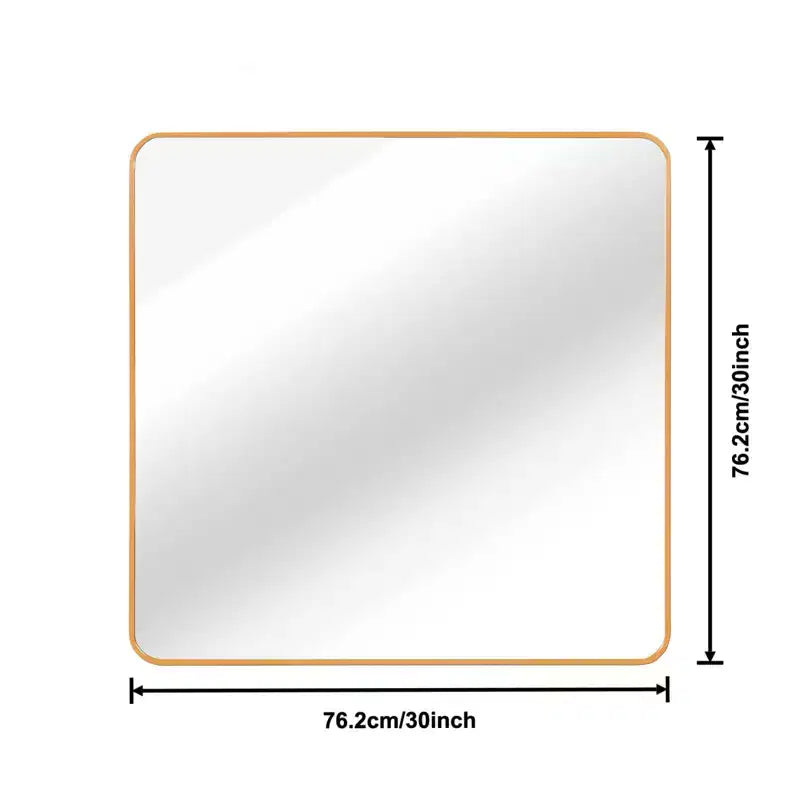 MAYEERTY Metal Framed Square Bathroom Mirror for Wall