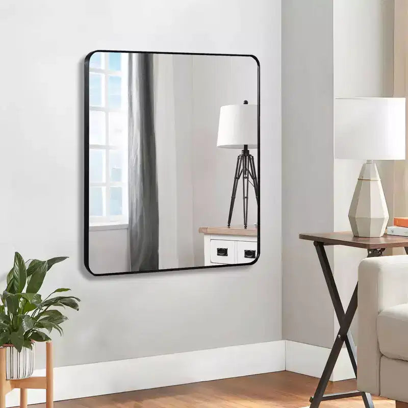 MAYEERTY Metal Framed Square Bathroom Mirror for Wall