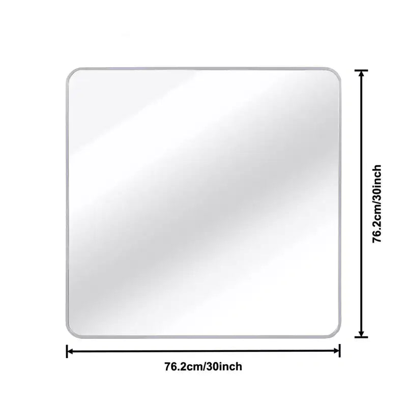 MAYEERTY Metal Framed Square Bathroom Mirror for Wall