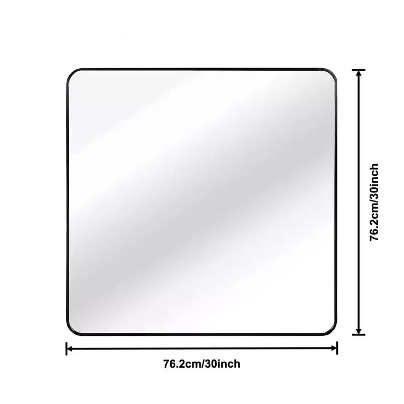 MAYEERTY Metal Framed Square Bathroom Mirror for Wall