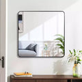 MAYEERTY Metal Framed Square Bathroom Mirror for Wall