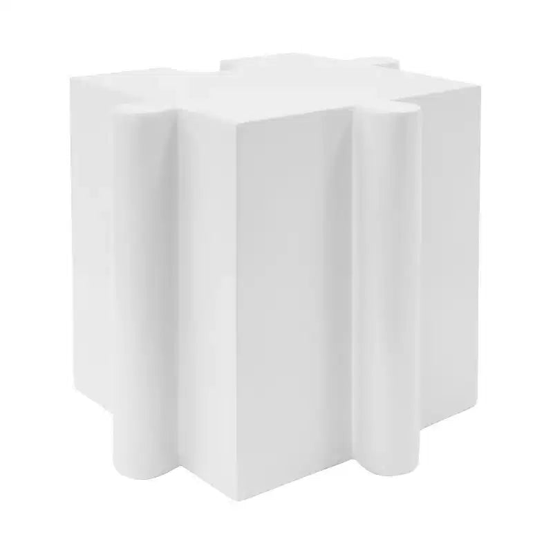 MAYEERTY 1 Pack Modular Puzzle Side Table, MGO Artistic End Table for Indoor Outdoor Living Room, Patio