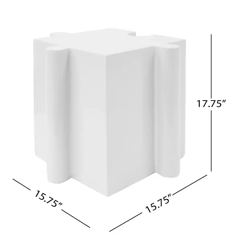 MAYEERTY 1 Pack Modular Puzzle Side Table, MGO Artistic End Table for Indoor Outdoor Living Room, Patio