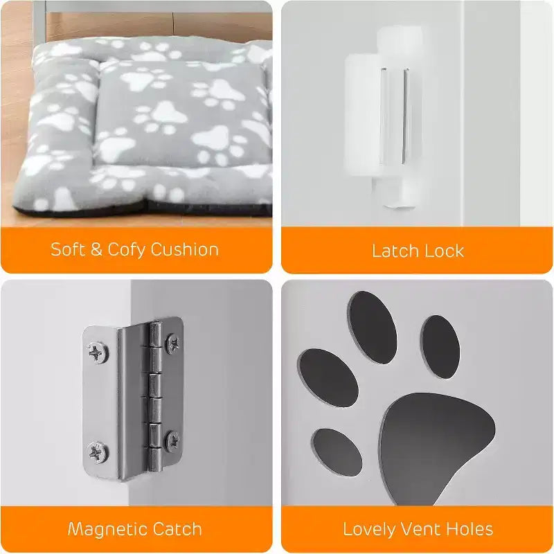 Modern Nightstand, Hidden Kitty Litter Cat House & Side Table, Cat Box Cabinet with Vent Holes, Wooden Cabinet for Cats, for Home