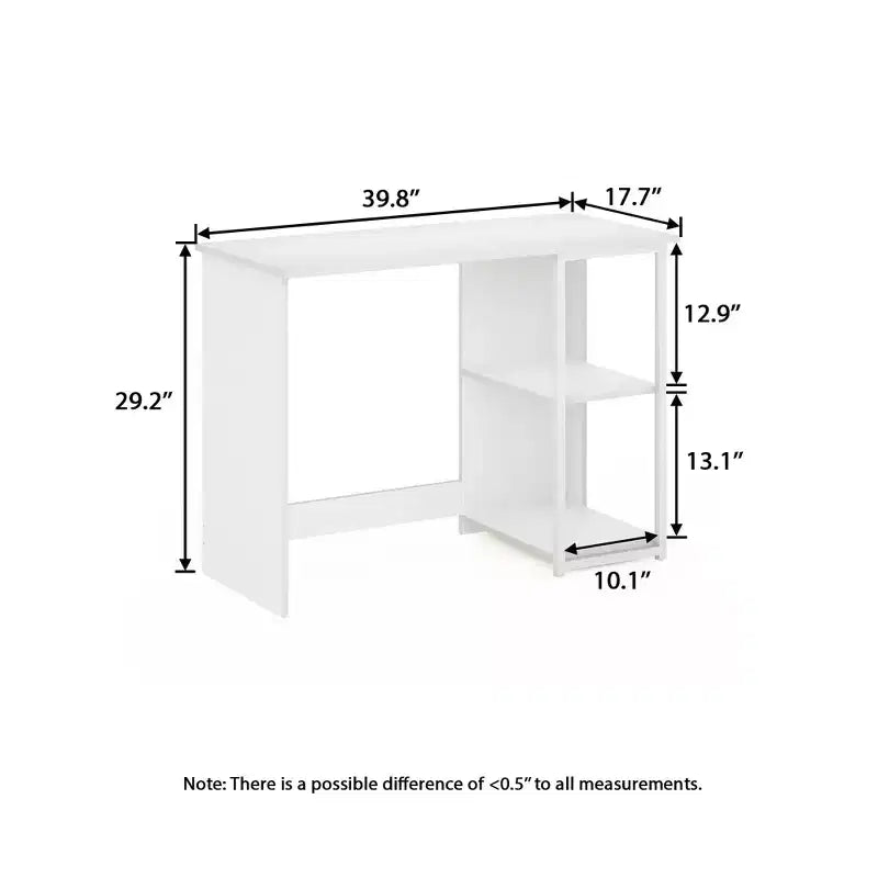 HOMLUX 40 Modern Computer Desk Study Writing Workstation w/Display Storage Shelves