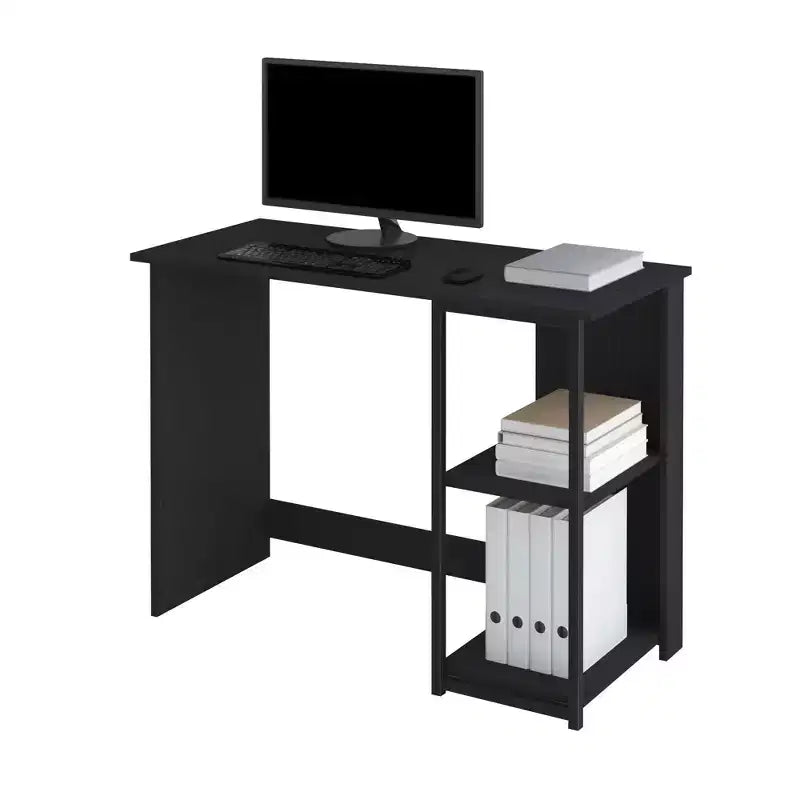 HOMLUX 40 Modern Computer Desk Study Writing Workstation w/Display Storage Shelves