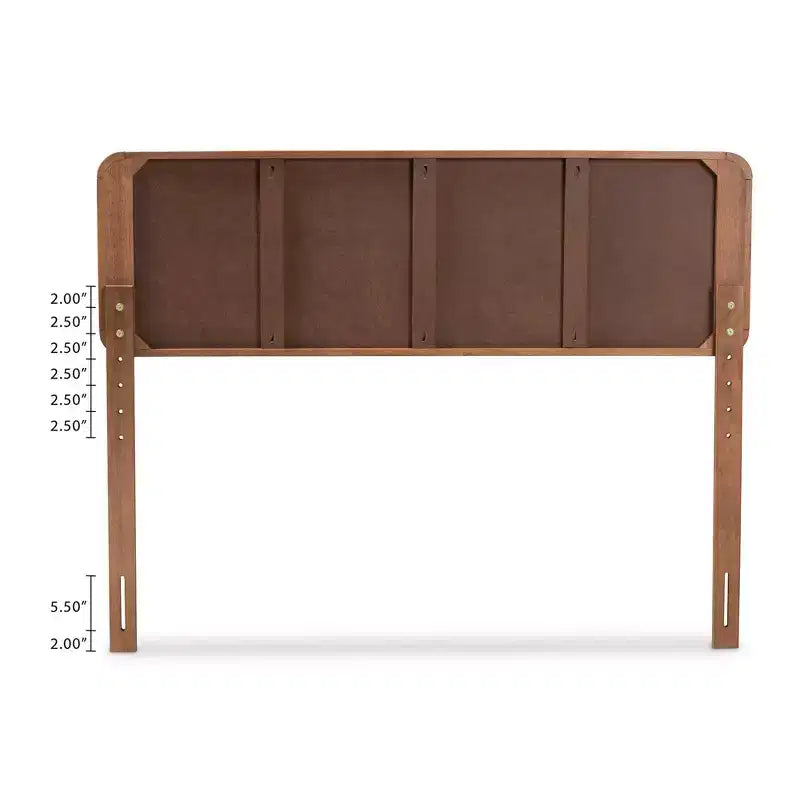 Full Ayla Walnut Finished Wood Platform Bed Gray - Baxton Studio
