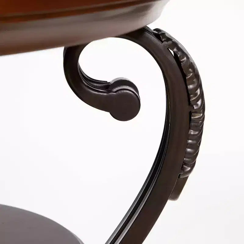 Telmin Traditional Side Table Brown Cherry - HOMES: Inside + Out: Elegant Round Accent Table with Storage Shelf