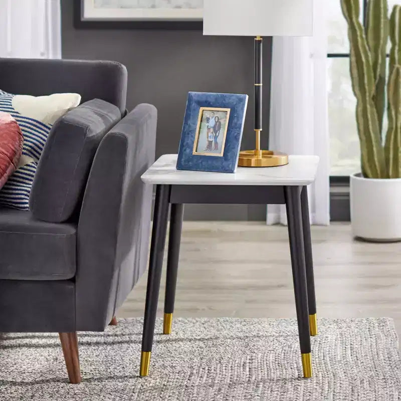 Lifestorey Ricco End Table White/Black
