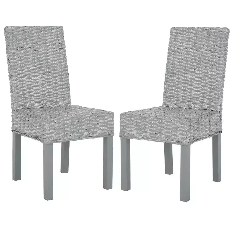 Wheatley Side Chair - Set of 2 - FOX6525 - Grey White Wash - Safavieh Couture