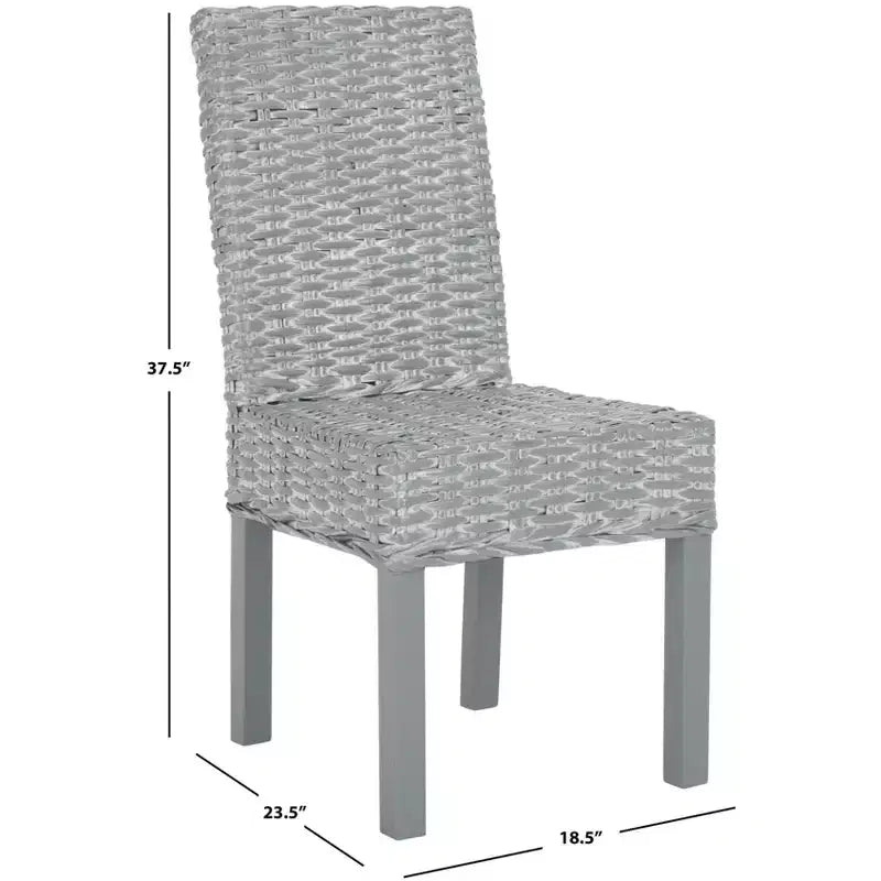 Wheatley Side Chair - Set of 2 - FOX6525 - Grey White Wash - Safavieh Couture