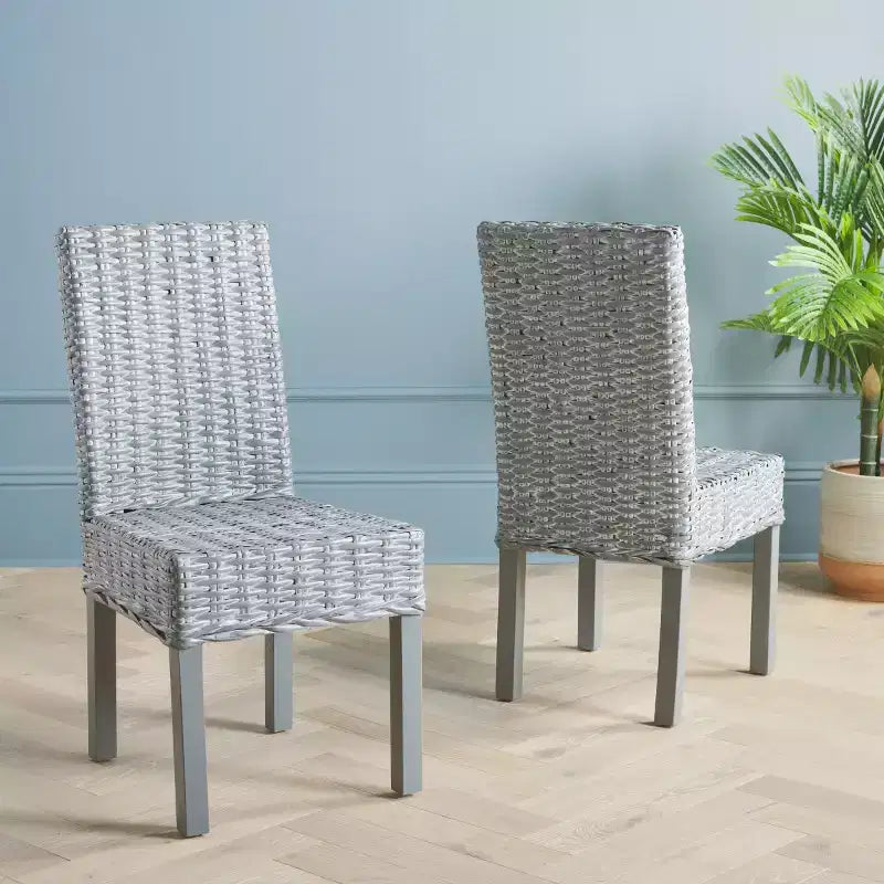 Wheatley Side Chair - Set of 2 - FOX6525 - Grey White Wash - Safavieh Couture