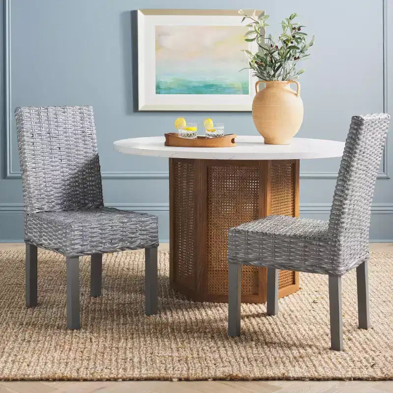 Wheatley Side Chair - Set of 2 - FOX6525 - Grey White Wash - Safavieh Couture