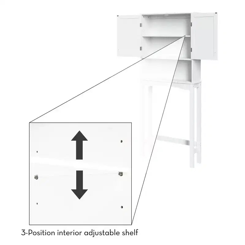 RiverRidge Ashland Over the Toilet Bathroom Spacesaver Wall Medicine Storage Cabinet with Adjustable Shelf