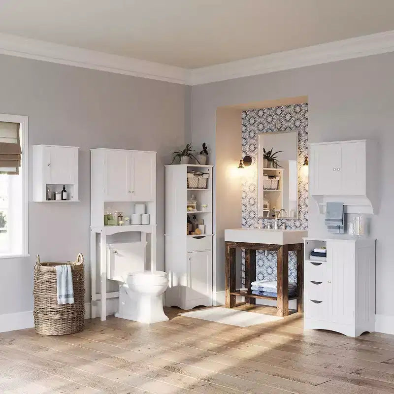 RiverRidge Ashland Over the Toilet Bathroom Spacesaver Wall Medicine Storage Cabinet with Adjustable Shelf